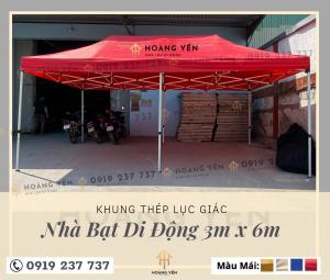 Nhà Bạt Di Động Khung Lục Giác 3M X6M