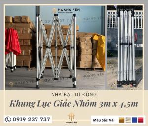 Khung Nhôm Nhà Bạt 3M X 4,5M (Khung Lục Giác)