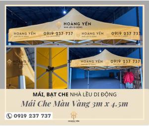 Bạt, Mái Che Nhà Lều Di Động Vàng 3×4.5 Bạt, Mái Che Nhà Lều Di Động Vàng 3×4.5