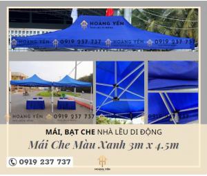 Bạt, Mái Che Nhà Lều Di Động Xanh 3M X4.5M Bạt, Mái Che Nhà Lều Di Động Xanh 3M X4.5M