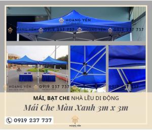 Bạt, Mái Che Nhà Lều Di Động Xanh 3M X3M Bạt, Mái Che Nhà Lều Di Động Xanh 3M X3M