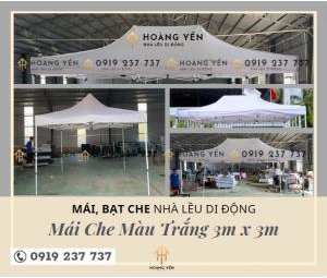 Bạt, Mái Che Nhà Lều Di Động Trắng 3X3M Bạt, Mái Che Nhà Lều Di Động Trắng 3X3M