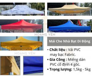 Mái Che Nhà Bạt Di Động - Kích Thước (3M, 4.5M, 6M)