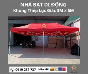 Nhà Bạt Di Động Khung Lục Giác 3M X6M