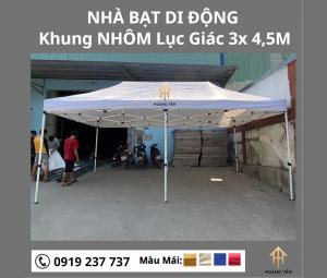 Nhà Bạt Di Động 3Mx 6M Mái Trắng